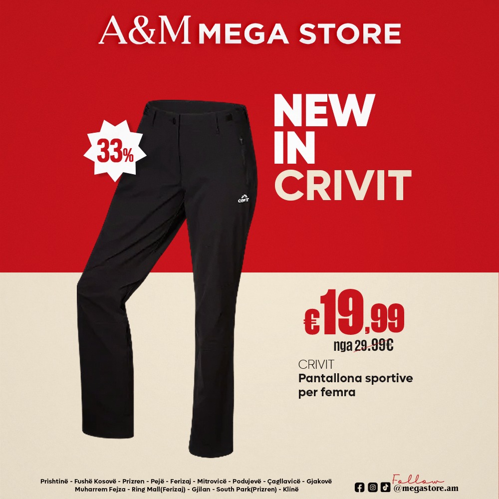 Pantallona sportive për femra Crivit gri – A&M MEGA STORE (2)