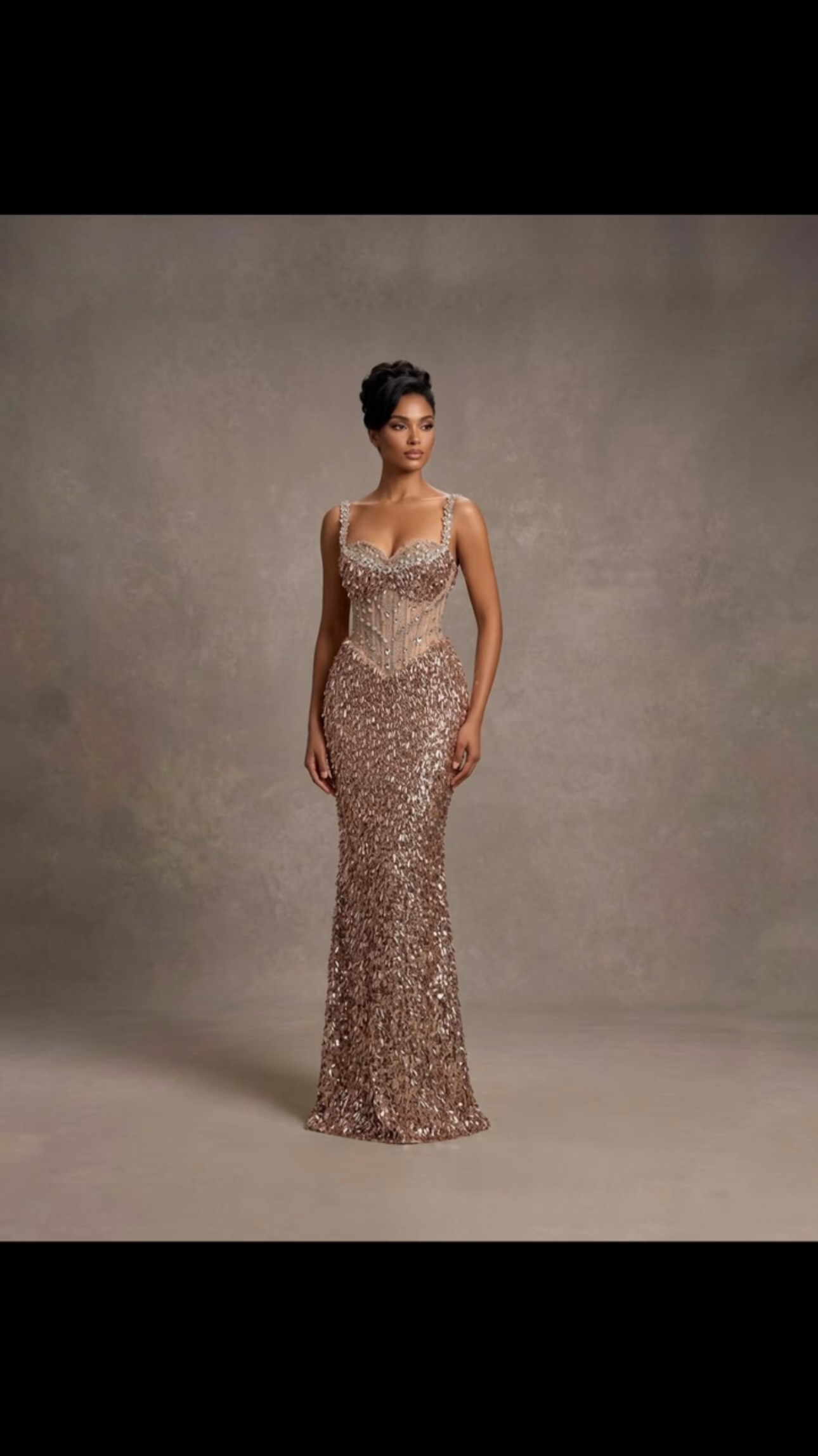 Fustan i gjatë rozë e vjetër me shkëlqim – MENA Fashion Official