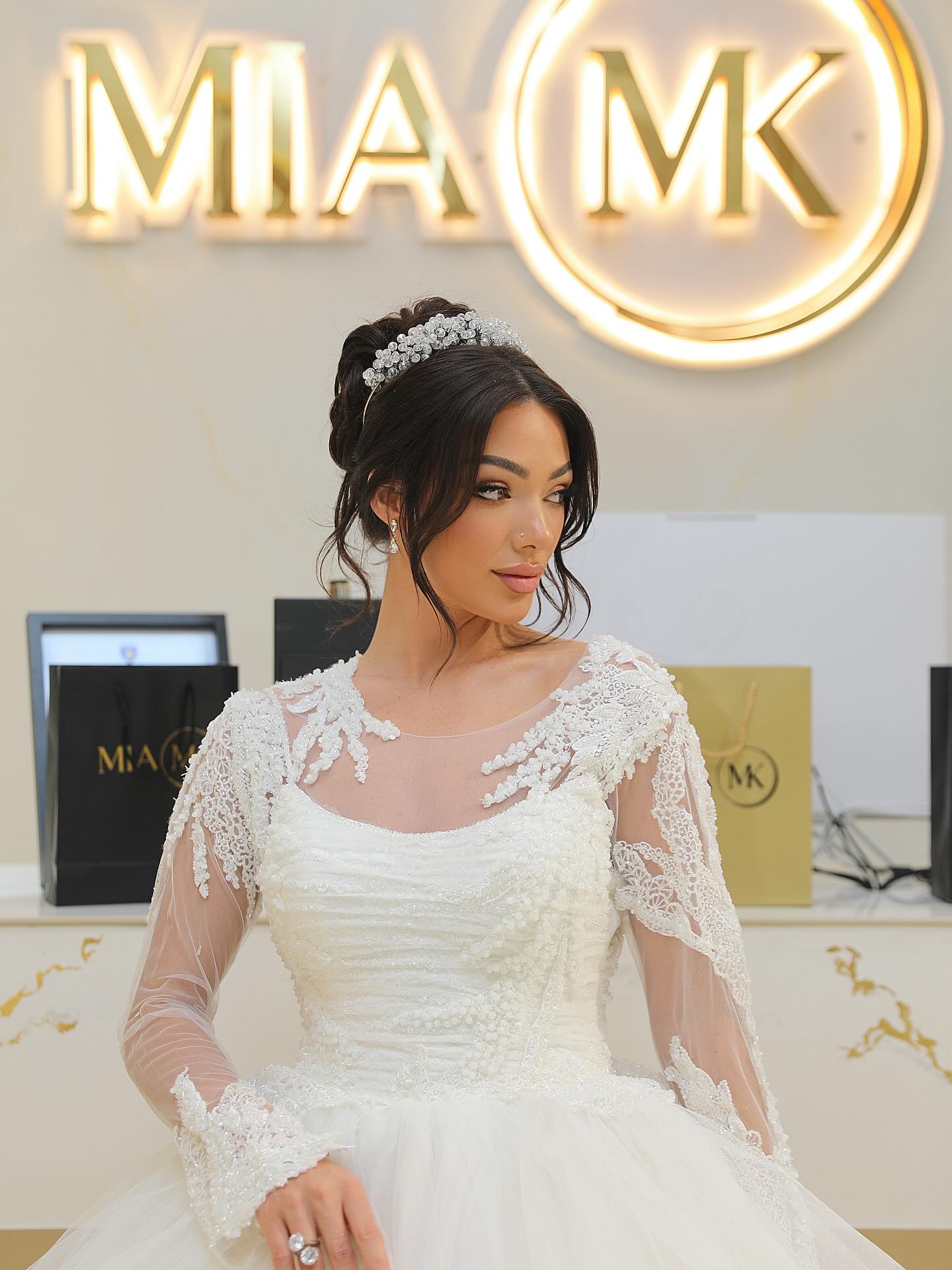 Fustan nusërie me mëngë dantelle me qera – MIA MK (4)