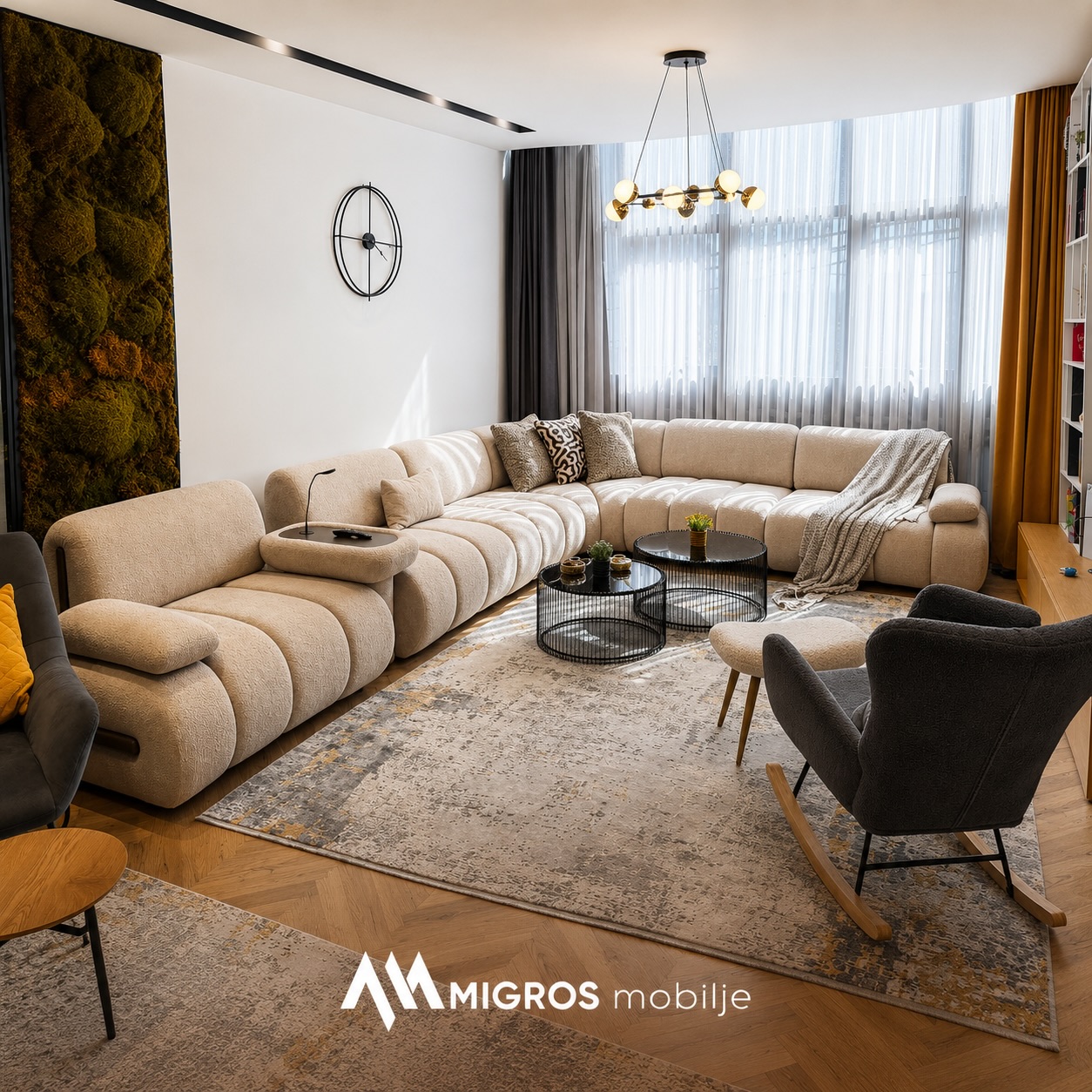 Divan këndor modular bezhë për sallon – MIGROSmobilje (3)
