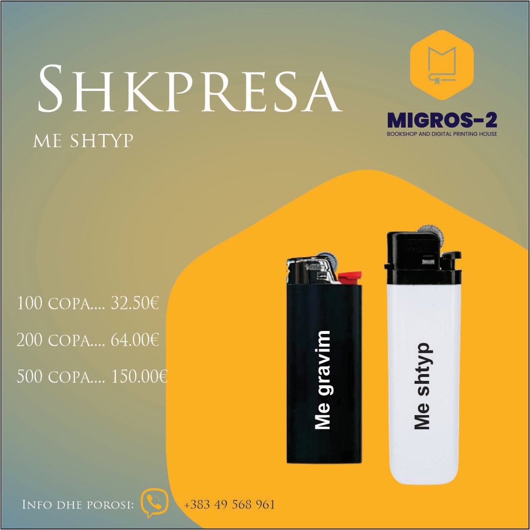 Shkrepëse me shtyp logoje – MigrosPrint_GiftShop