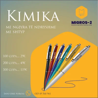Kimika me ngjyra me shtyp logoje