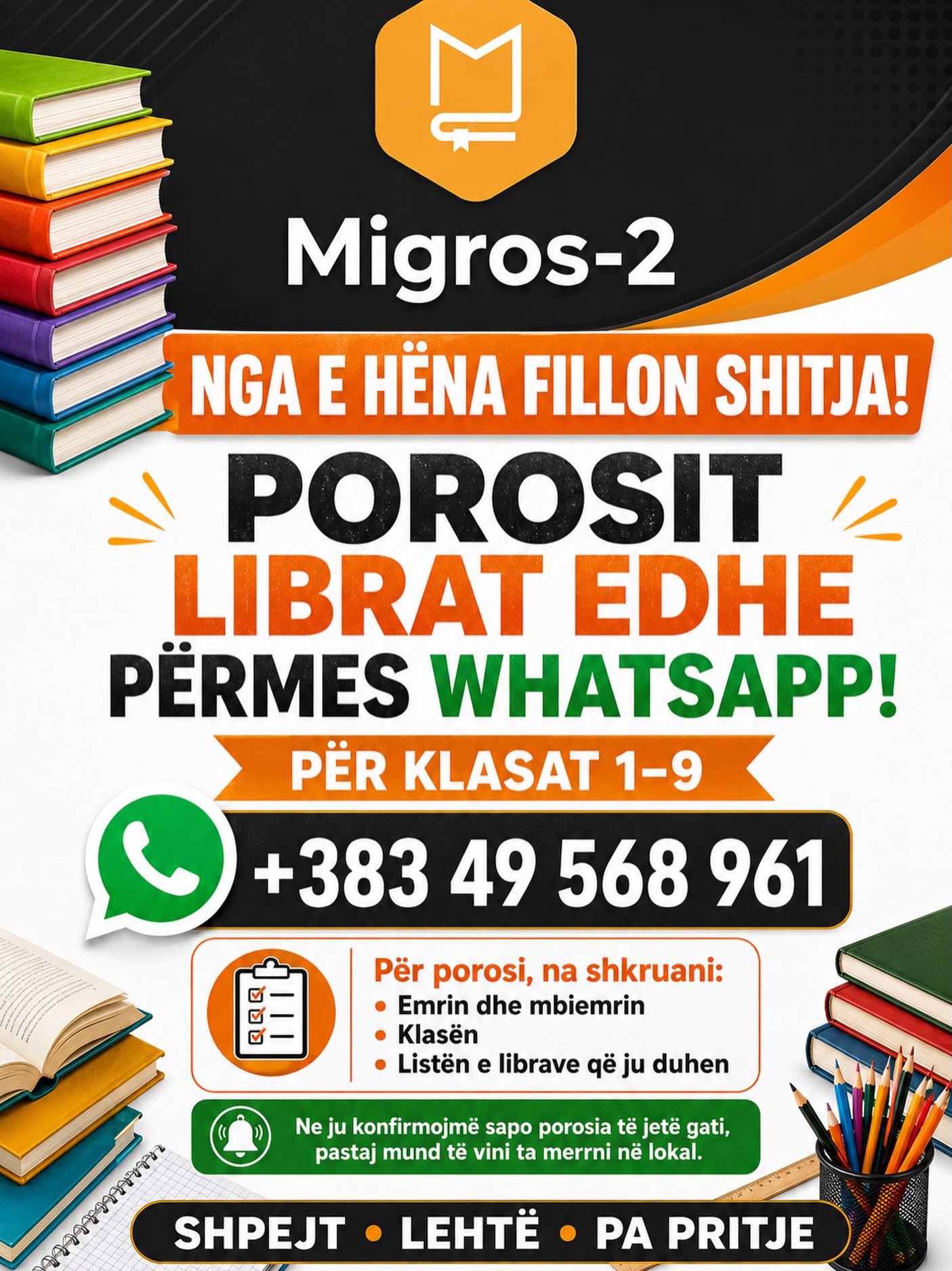 Libra shkollorë për klasat 1–9 – MigrosPrint_GiftShop