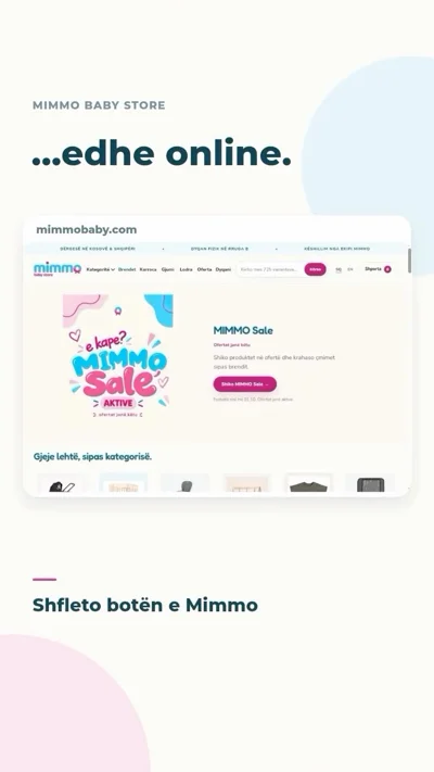 Dyqan online për produkte bebesh