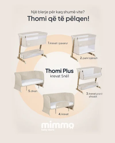 Krevat për bebe Lionelo Thomi Plus 5 në 1