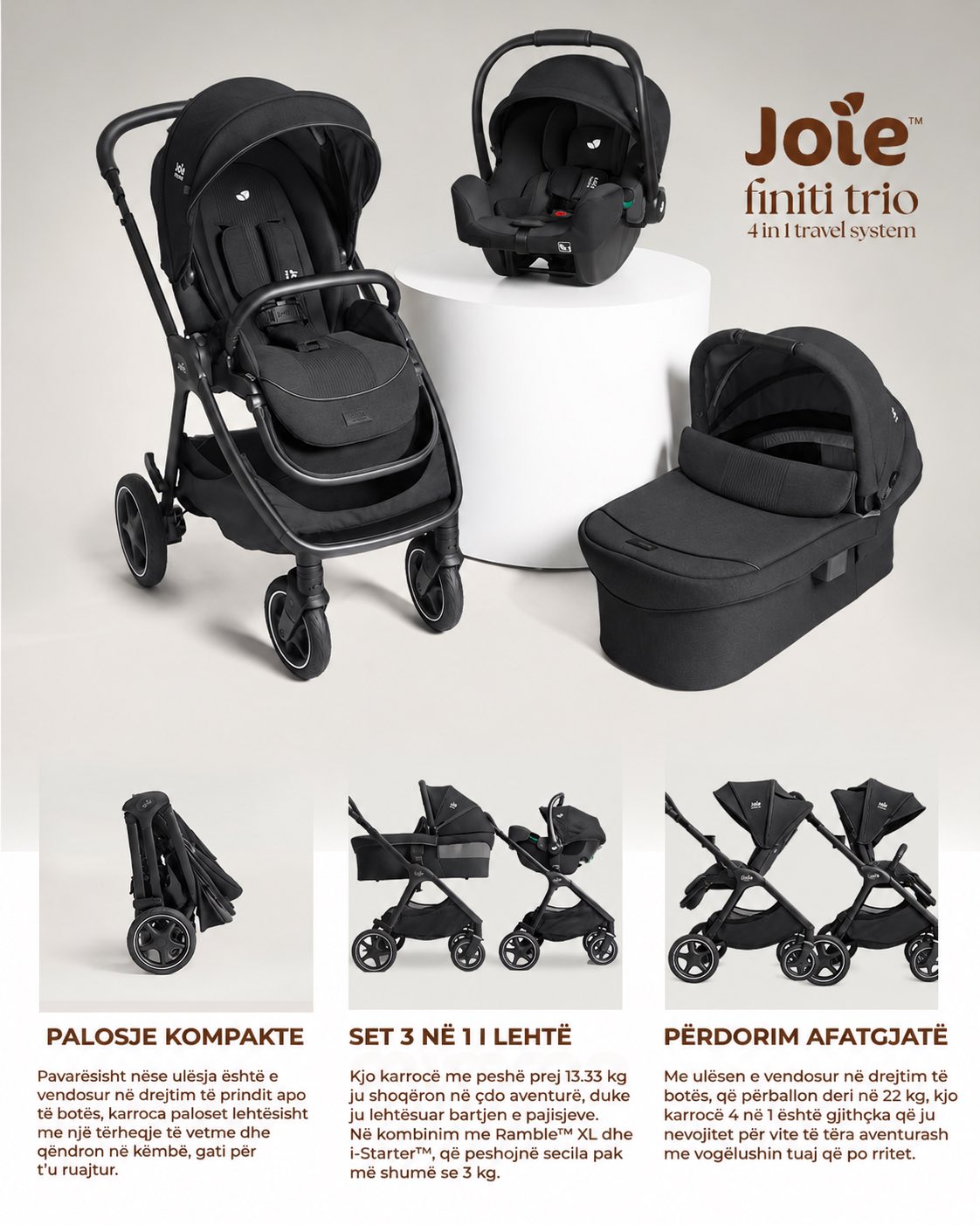 Karrocë Joie Finiti Trio 3 në 1 – Mimmo Baby Store (Kosovë) (2)