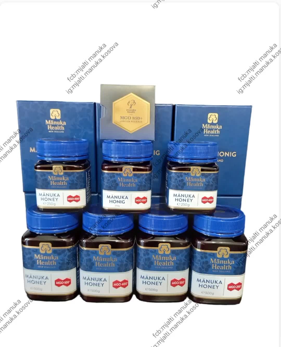 Mjaltë Manuka Health MGO 850 me kuti dhuratë – mjalti manuka kosovë