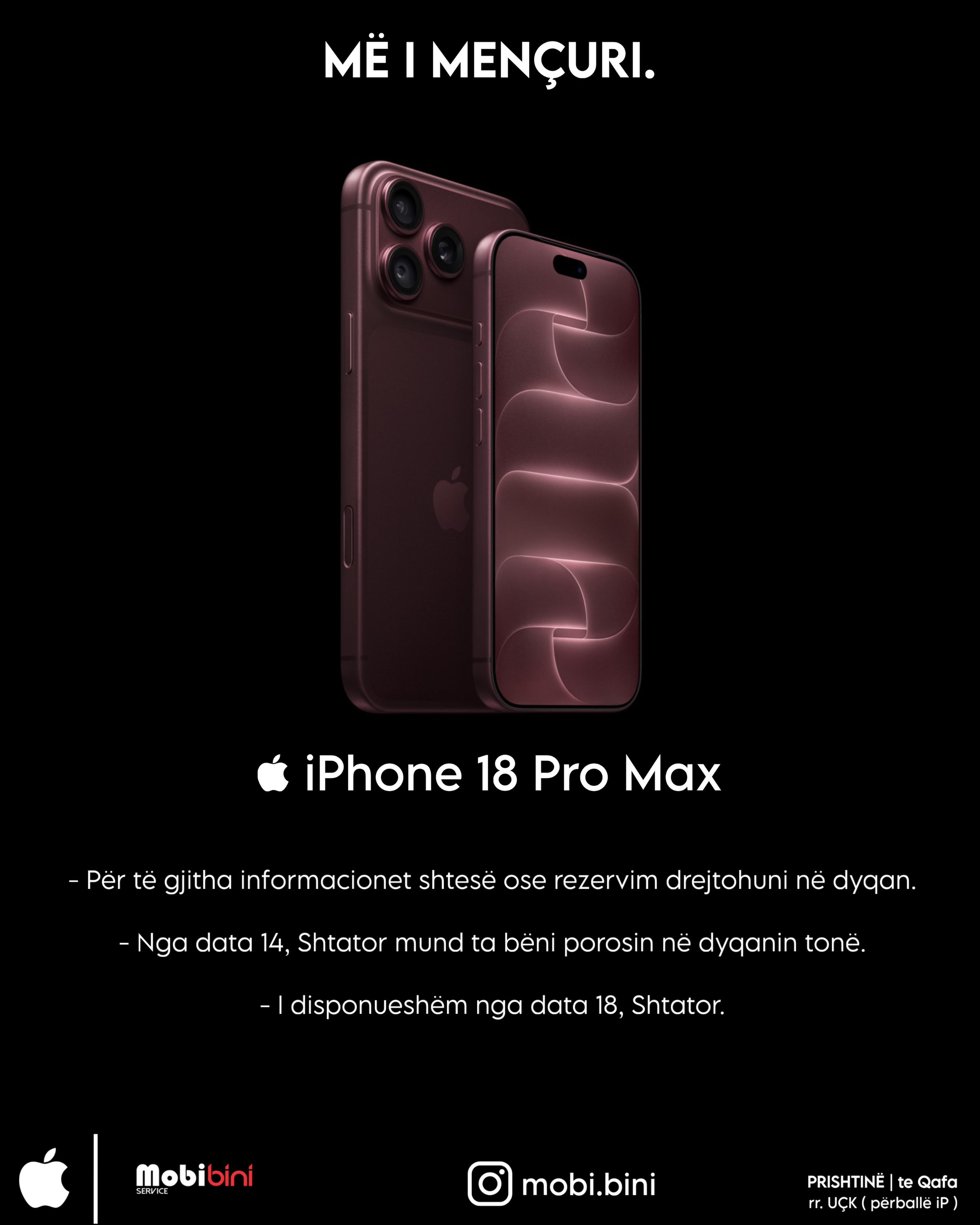 iPhone 18 Pro Max – Mobi Shop BINI⌚️🎧💻📲