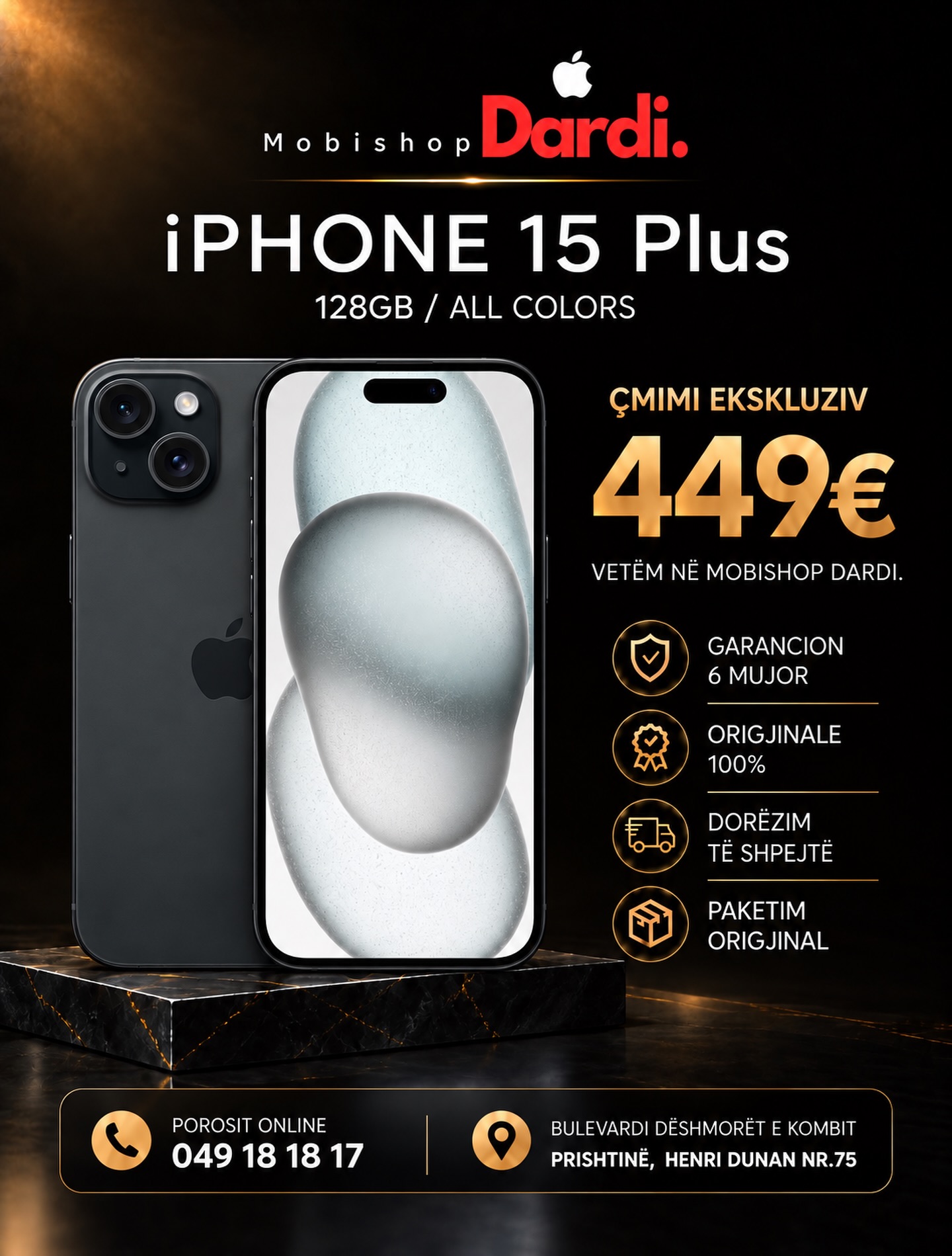 Iphone 15 Plus Ofertë mobidardi – MOBISHOP DARDI Prishtinë🥇