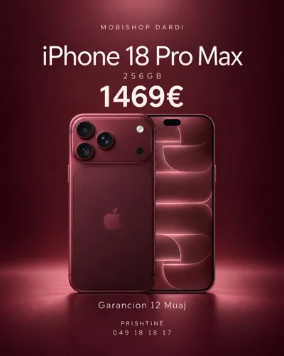 iPhone 18 Pro Max 256GB ngjyrë vishnje