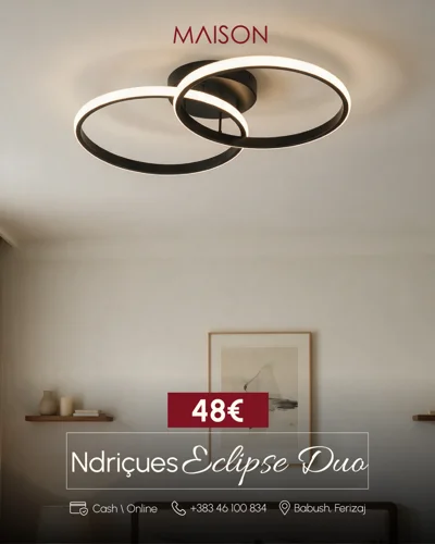 Ndriçues tavani Eclipse Duo me dy unaza