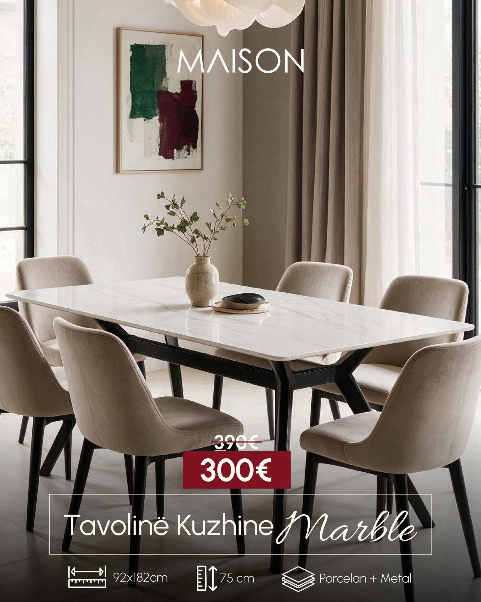 Tavolinë Kuzhine Marble – MOBILERIA MAISON