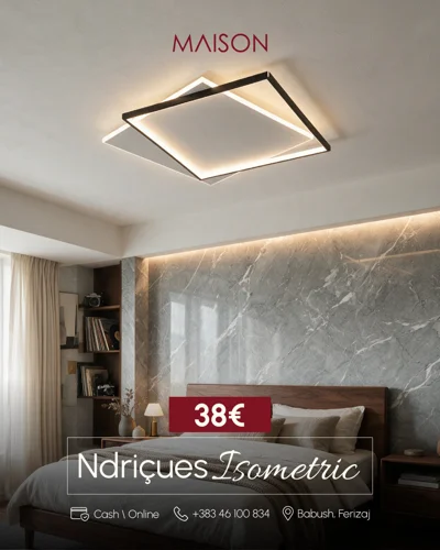 Ndriçues tavani Isometric me formë gjeometrike