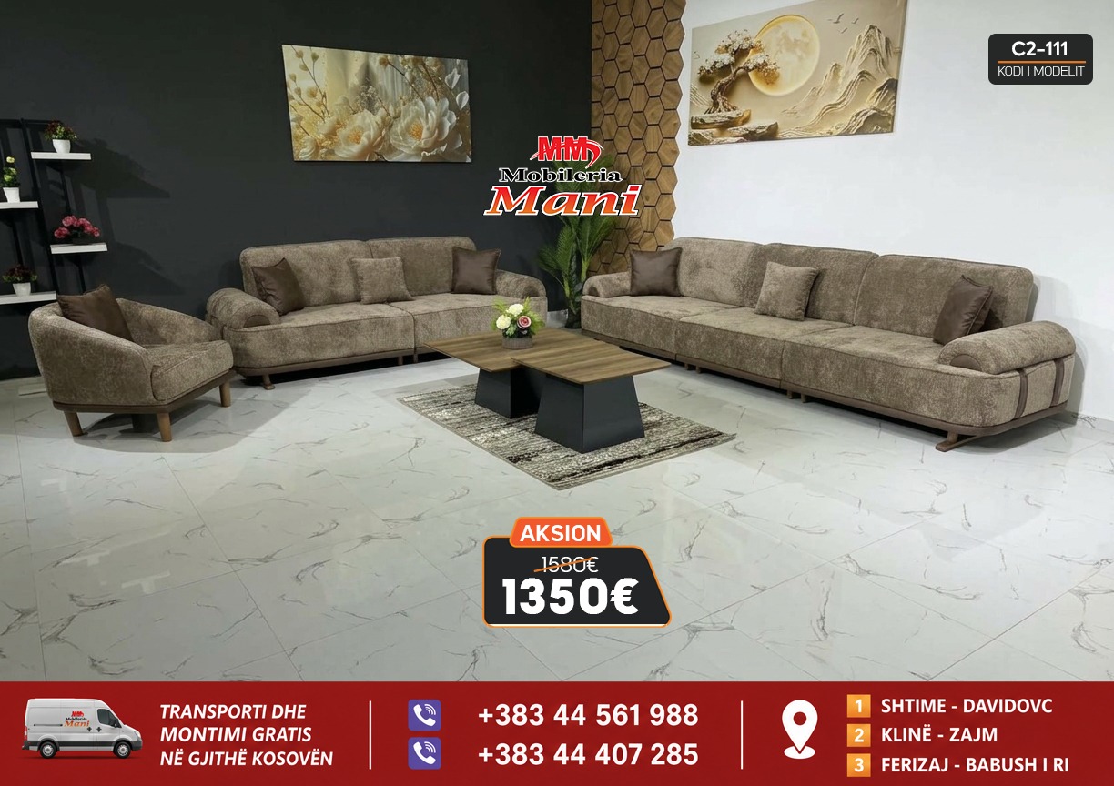 Set divanesh gri-kafe me kolltuk – Fabrika_Mobileve_Mani