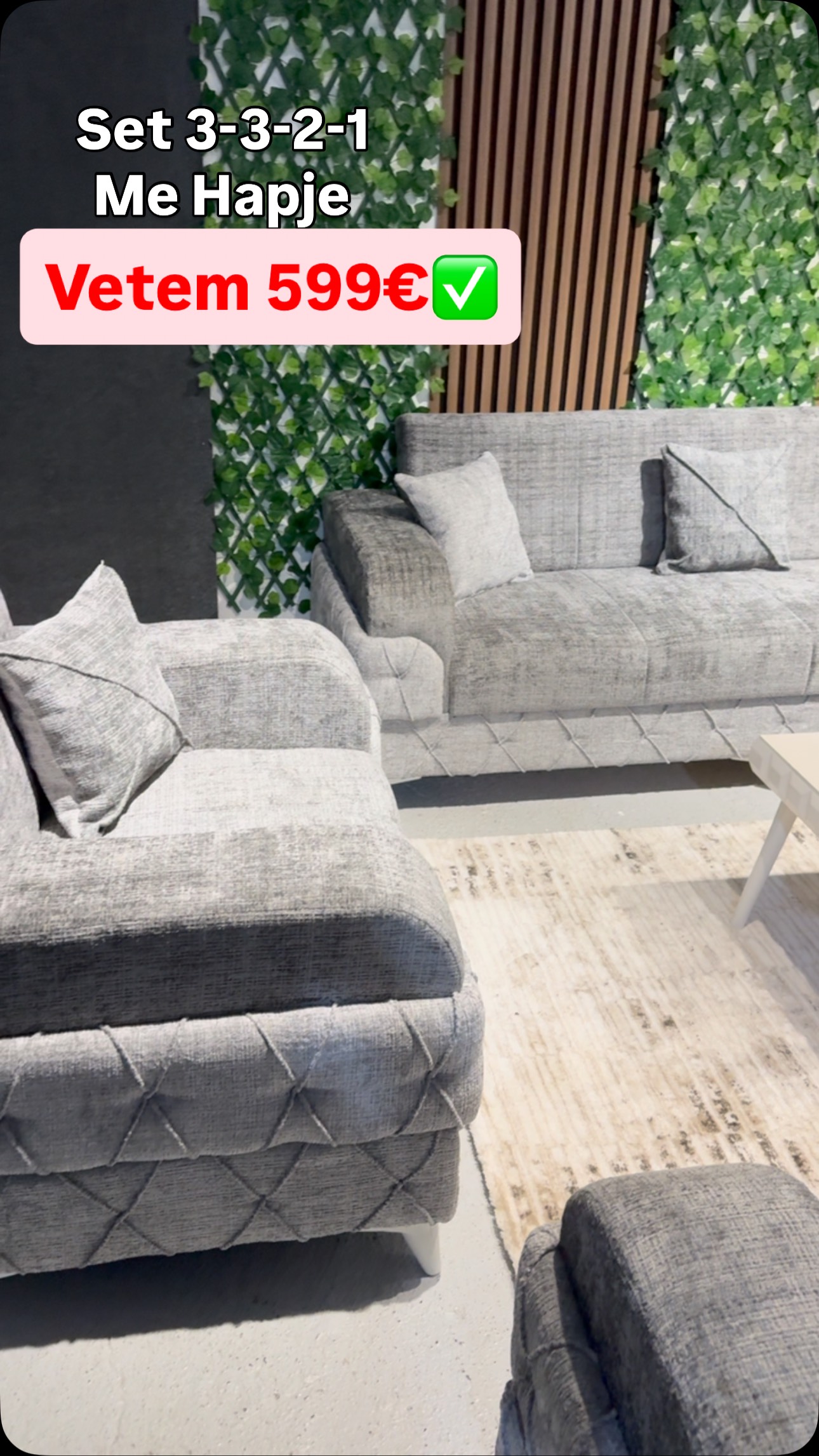 Set ulësesh 3-3-2-1 me hapje gri – 𝗠𝗼𝗯𝗶𝗹𝗲𝗿𝗶𝗮 𝗕𝗜𝗡𝗜