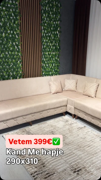 Kënd ulës me hapje bezhë 290x310