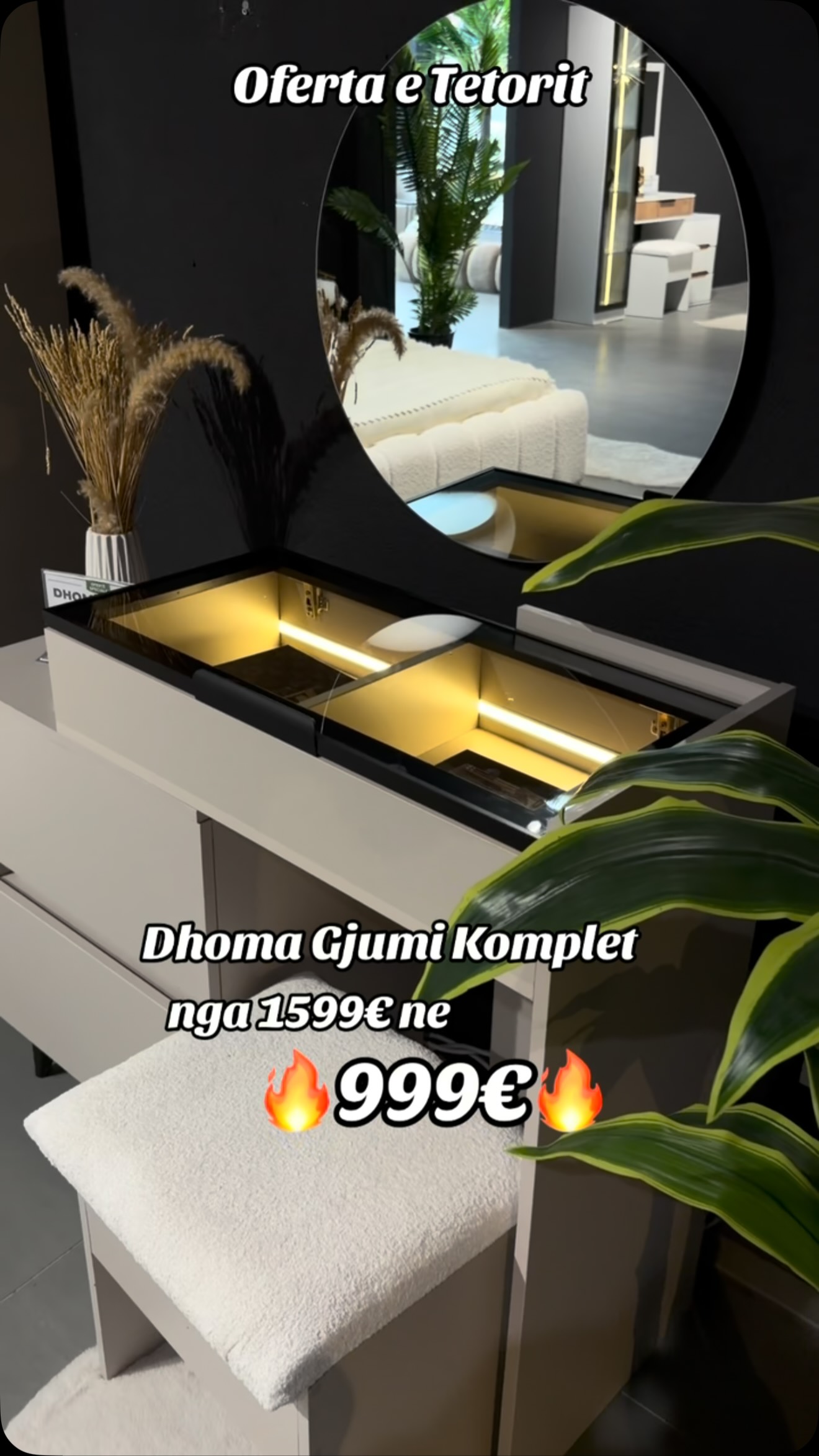 Dhomë gjumi komplet me tualet dhe pasqyrë – Fabrika e Mobiljev Gunner
