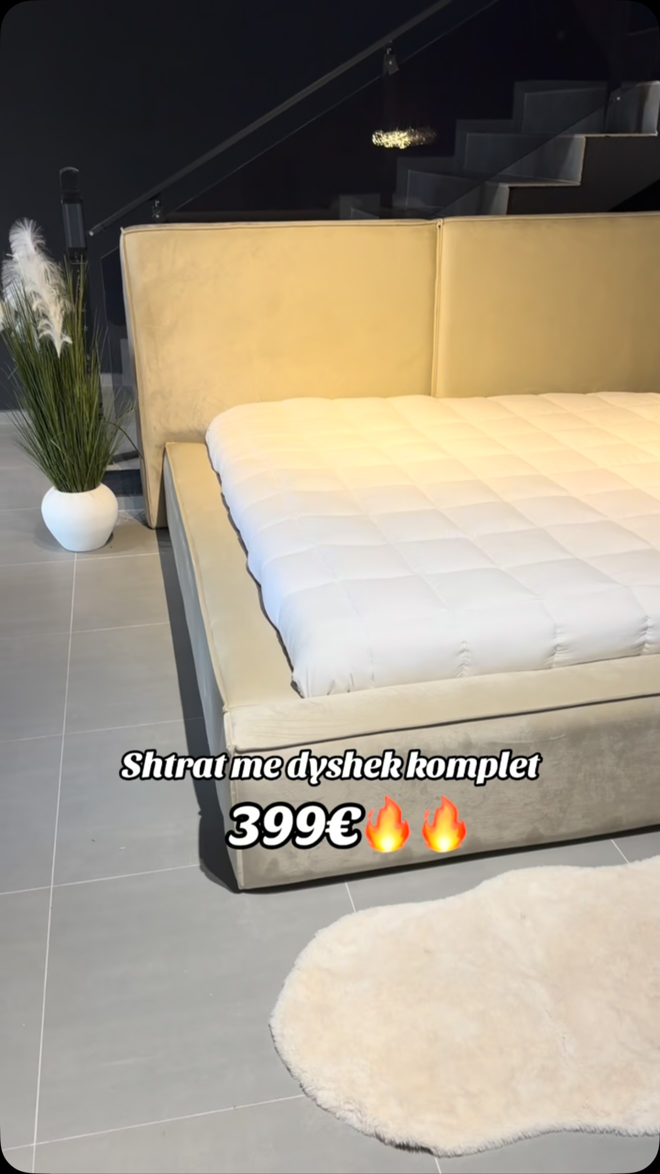 Shtrat modern tapicerie me dyshek – Fabrika e Mobiljev Gunner