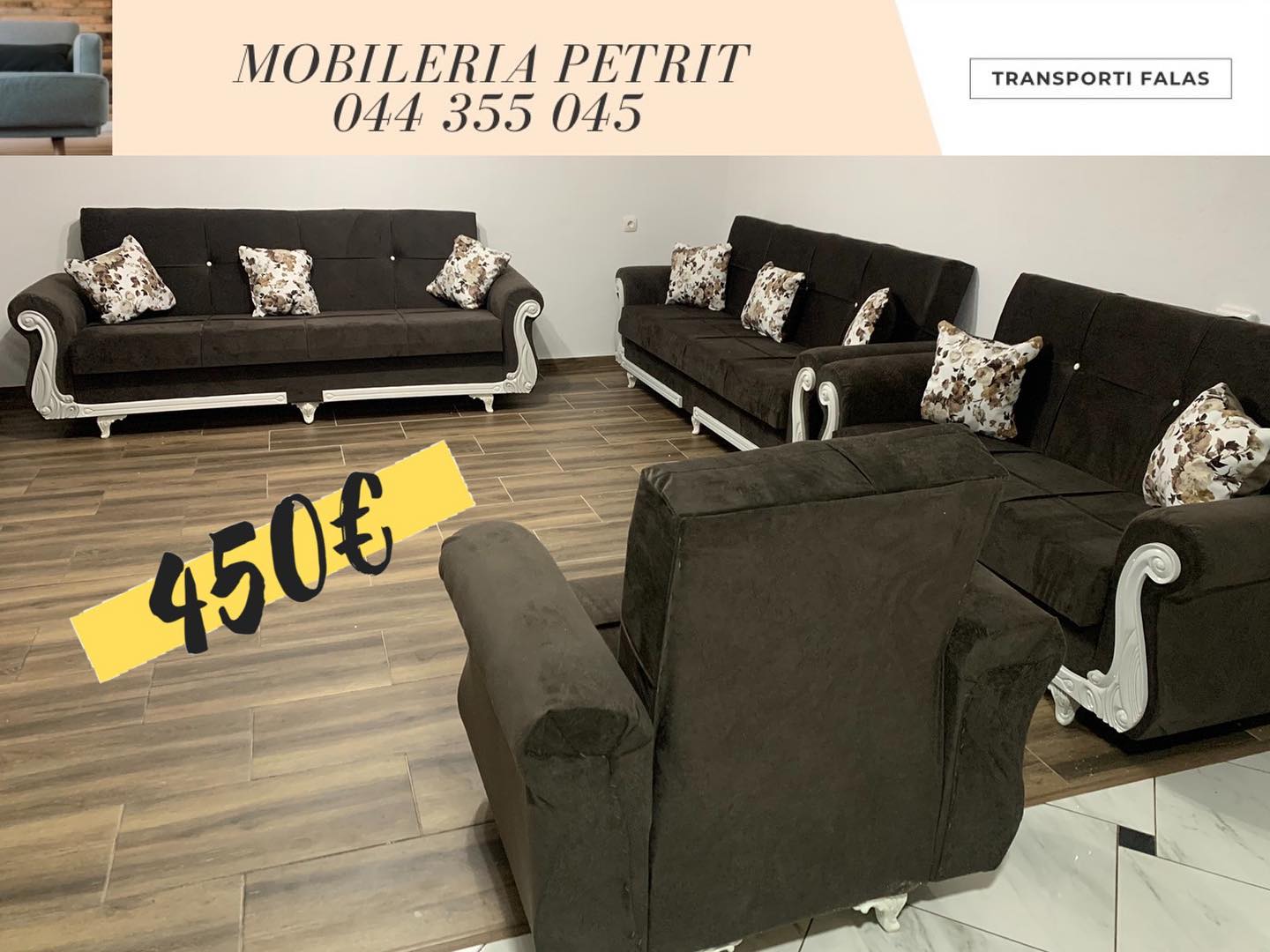 Set kauçësh kafe e errët 3-3-2-1 – 🛋 MOBILERIA PETRITI