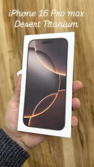 iPhone 16 Pro Max Desert Titanium në kuti