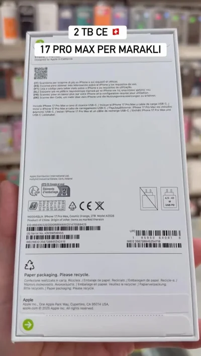 iPhone 17 Pro Max 2TB CE