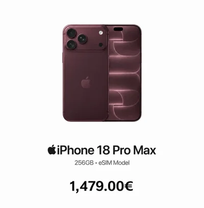 iPhone 18 Pro Max 256GB eSIM