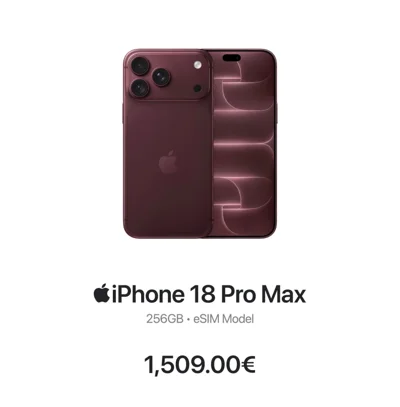 iPhone 18 Pro Max me çip A20 Pro