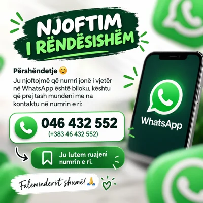 Njoftim për numrin e ri në WhatsApp