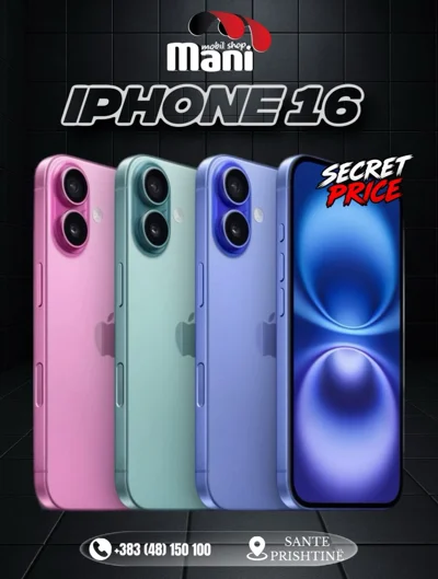 iPhone 16 në ngjyrë rozë, të gjelbër dhe blu
