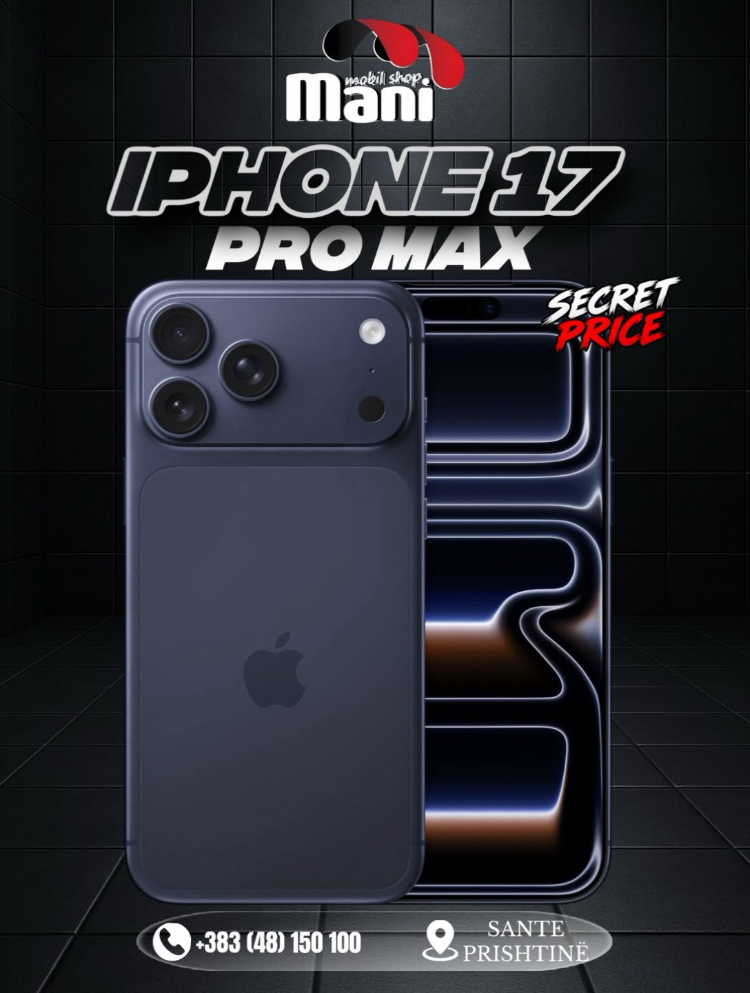 iPhone 17 Pro Max në ngjyrë blu të errët – MobilShopMani