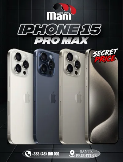 iPhone 15 Pro Max në ngjyra titani