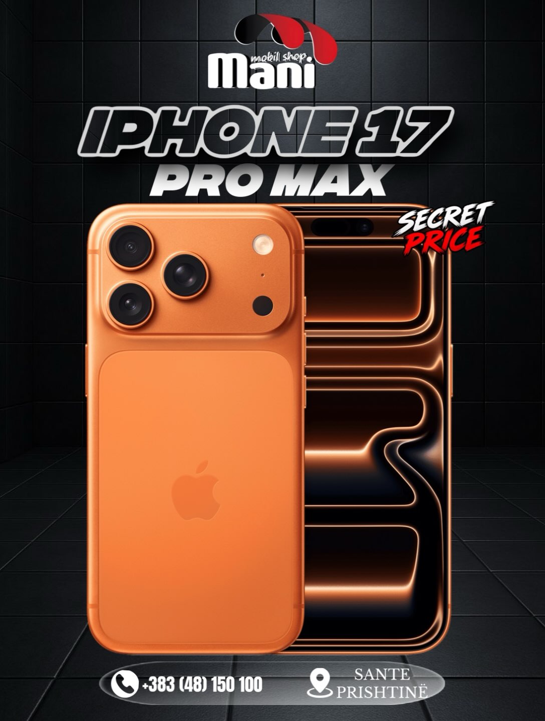 iPhone 17 Pro Max në ngjyrë portokalli – MobilShopMani
