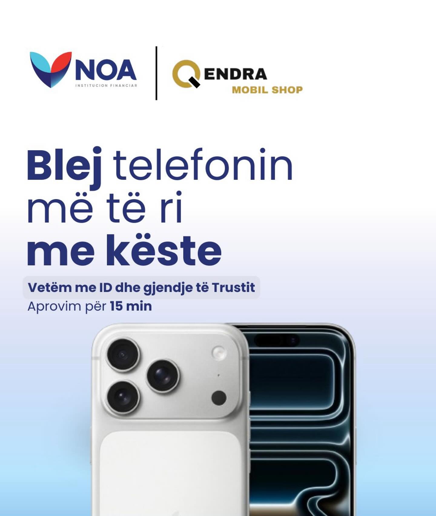 iPhone 17 Pro i bardhë me pagesë me këste – Qendra Mobil Shop