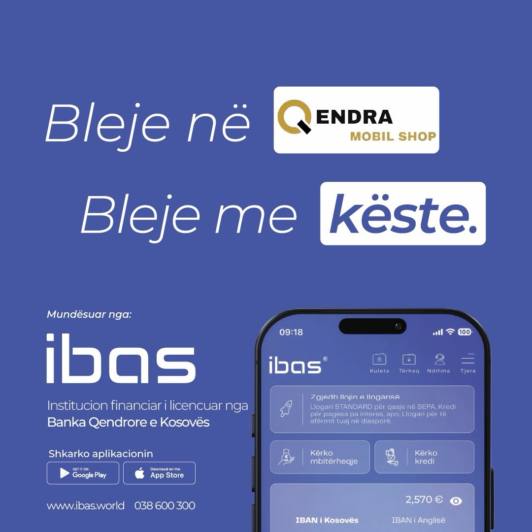 Blerje telefoni me këste përmes Ibas – Qendra Mobil Shop