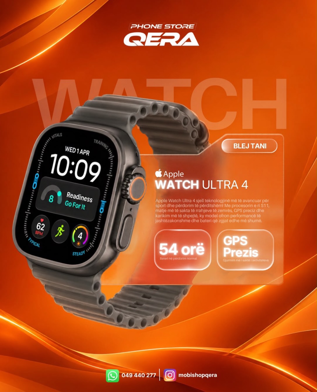 Orë inteligjente Apple Watch Ultra 4 – MOBI SHOP QERA