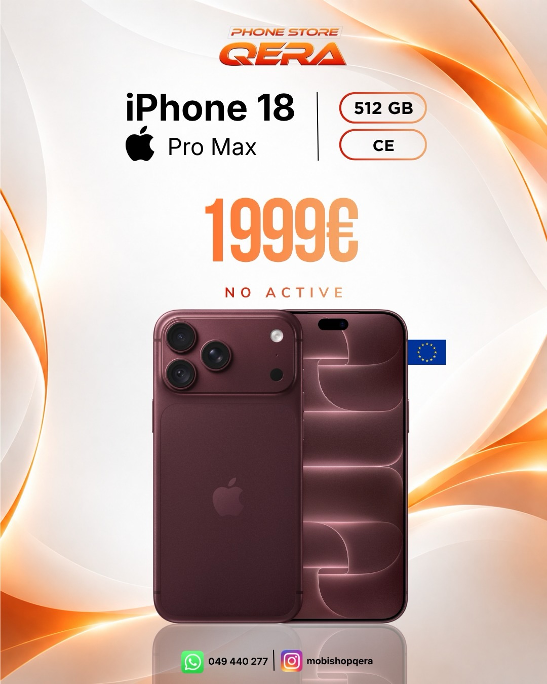 Apple iPhone 18 Pro Max 256GB burgundy – MOBI SHOP QERA (3)