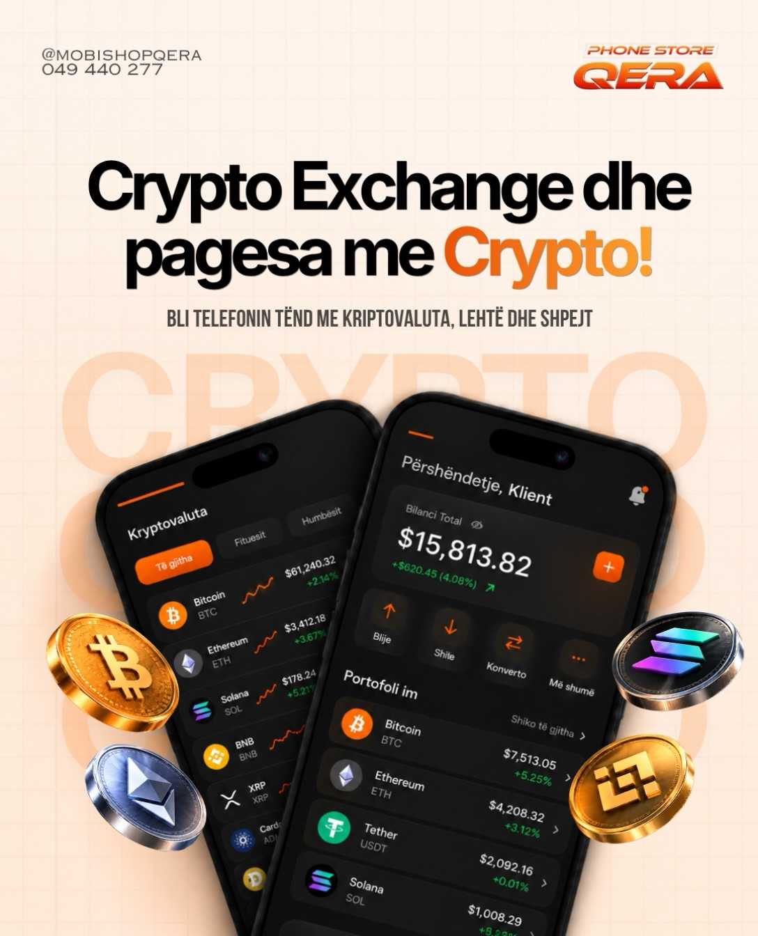 Blerje telefonash me pagesë në kriptovaluta – MOBI SHOP QERA