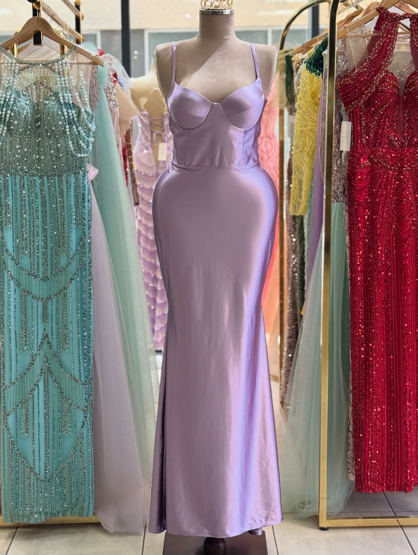 Fustan lejla satin me rripa të hollë – Modesa Fashion (2)