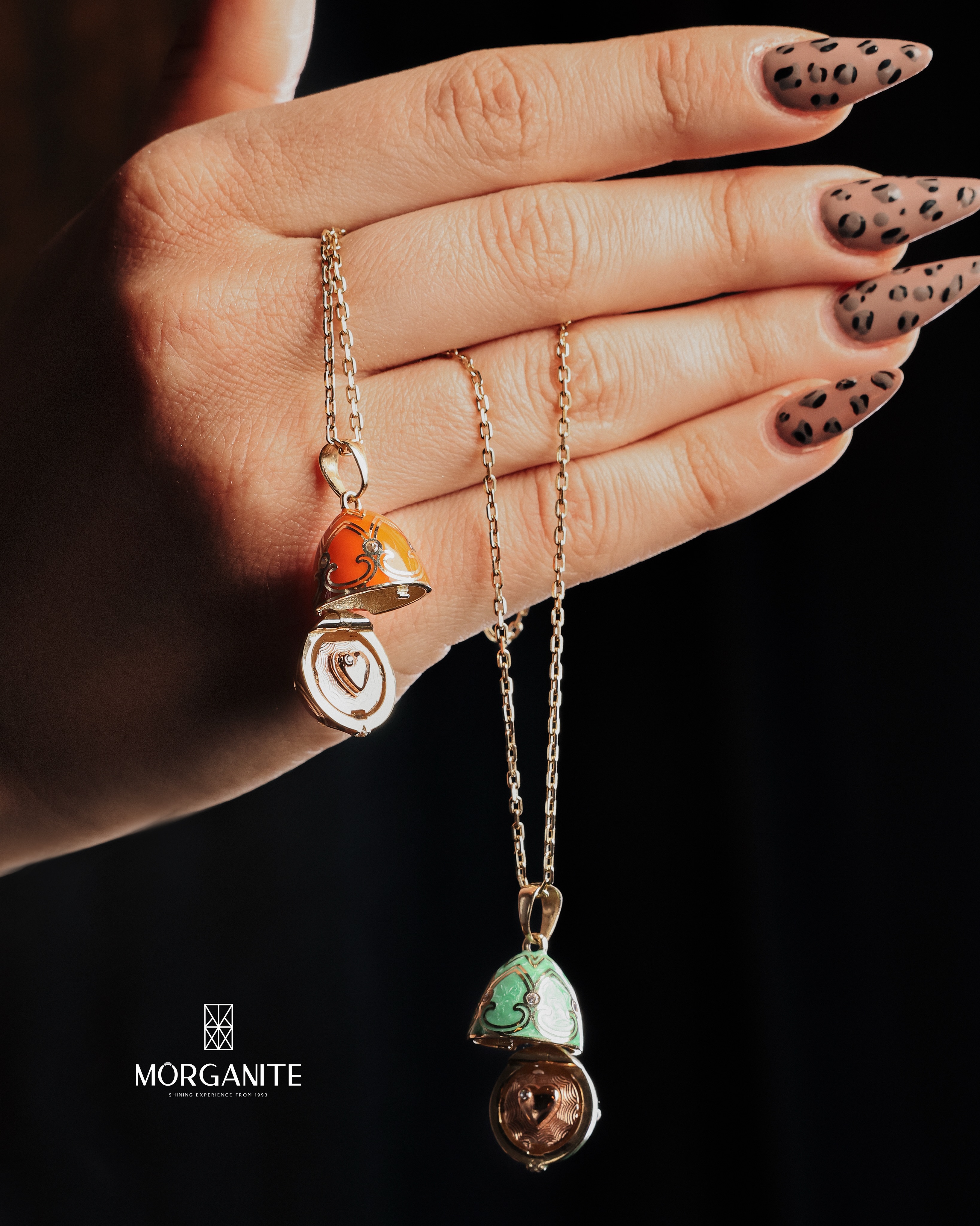 Varëse në formë veze me gurë ngjyrash – Artaria MORGANITE (2)