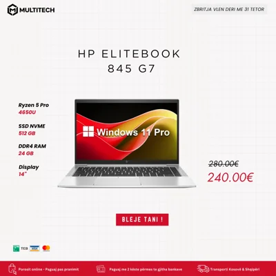 Laptop HP EliteBook 845 G7 Ryzen 5 Pro 24GB
