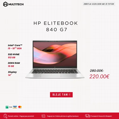 Laptop HP EliteBook 840 G7 Core i5 16GB