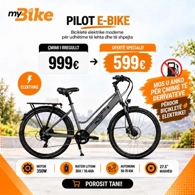 Biçikletë elektrike Pilot 350W 27.5 inç