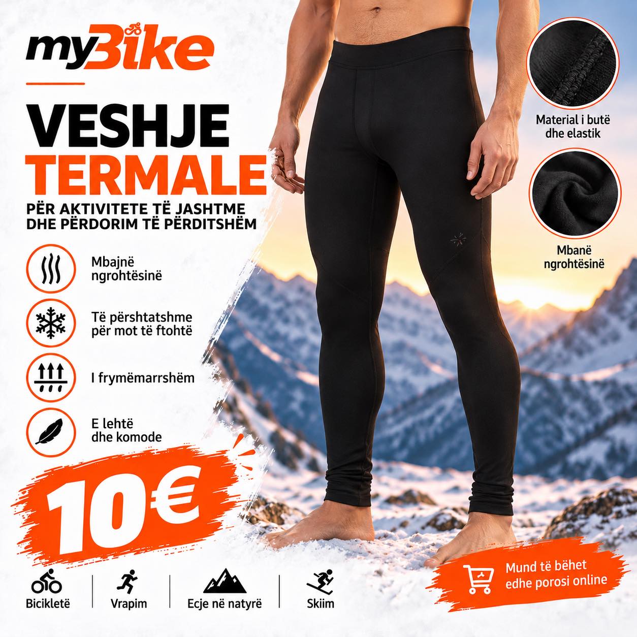Tajca termale të zeza për aktivitete – myBike Bikes & Accessories