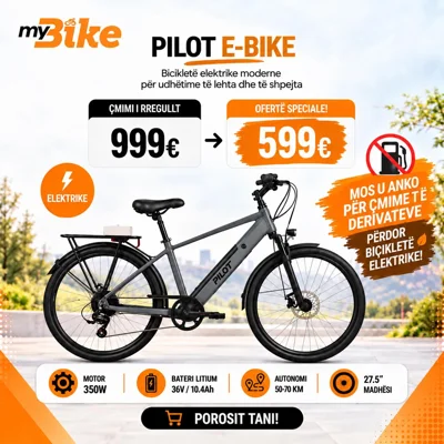 Biçikletë elektrike Pilot 350W 27.5 inç