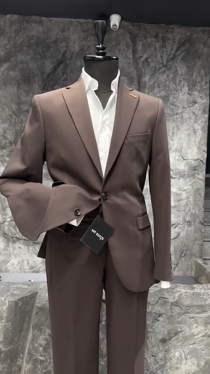 Kostum kafe me prerje moderne për meshkuj – My Suits