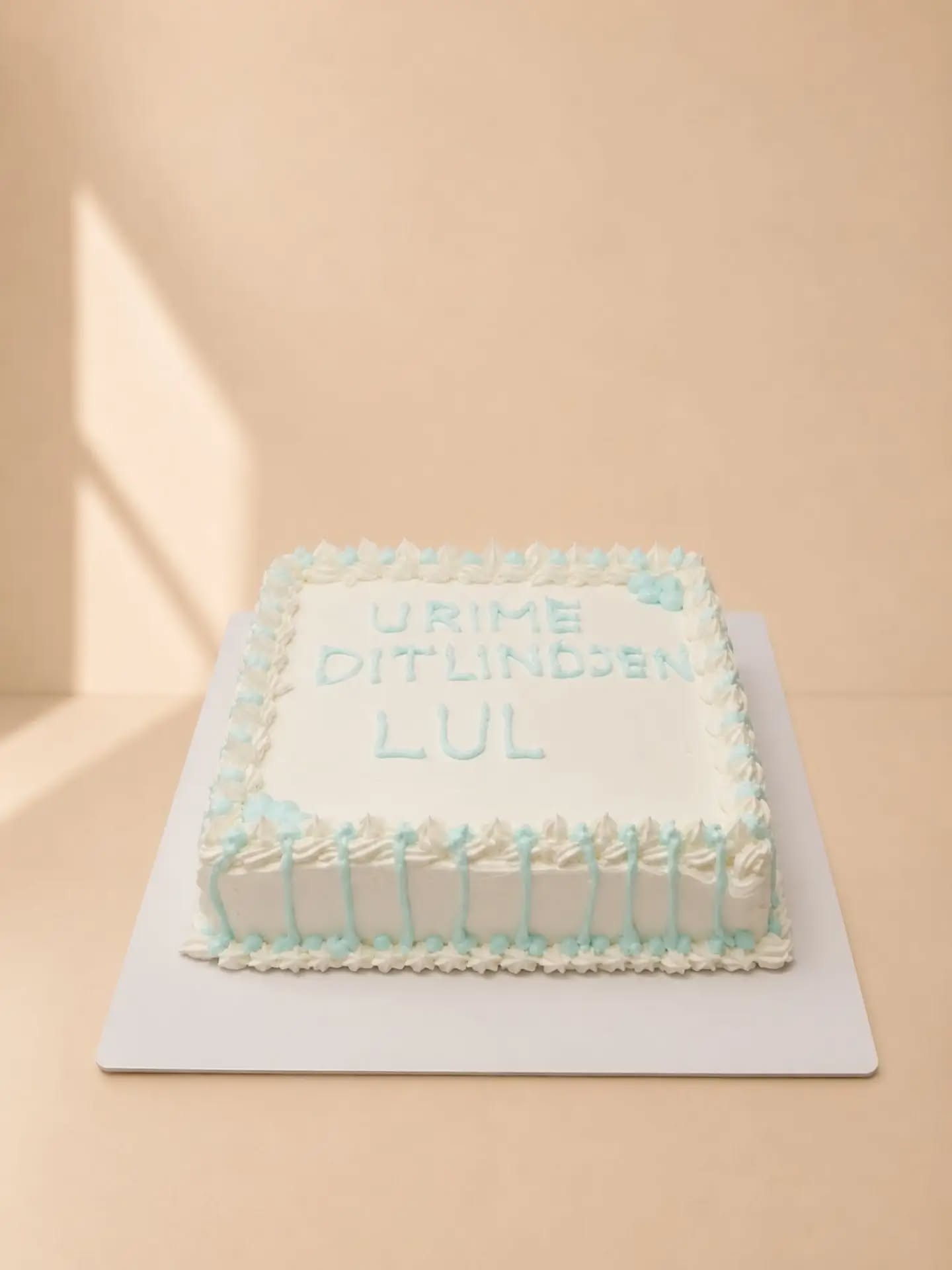 Tortë drejtkëndëshe e bardhë për ditëlindje – Nesi's Cake House