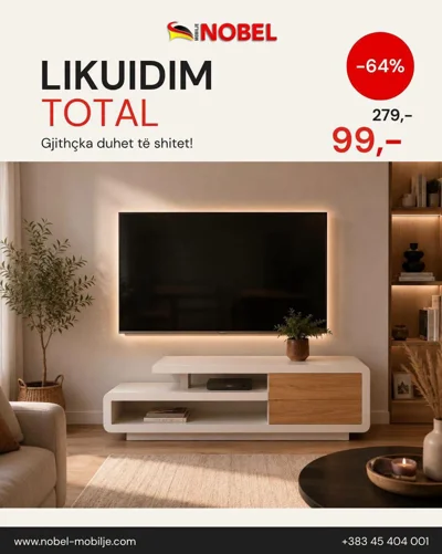 Komodë TV e bardhë me dru