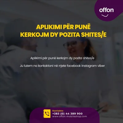 Njoftim pune për shitës në dyqan telefonash