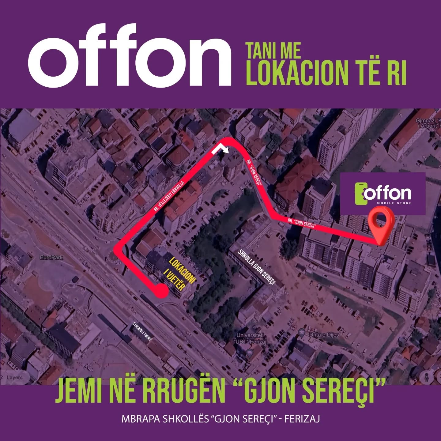 Njoftim për adresën e re të servisit – offon mobile