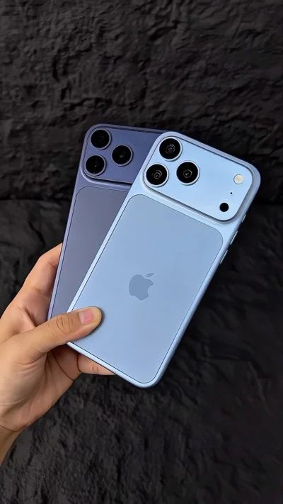 iPhone 17 Pro Max Deep Blue dhe 18 Glacier